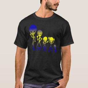Camiseta Alienígena Human Evolution Family Exterior Space U