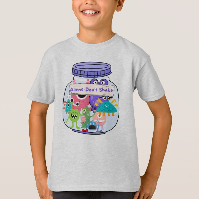 Camiseta Alienígena Jar Não Agite os Aliens (Frente)