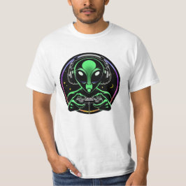 Camiseta Alienígena Jogando Video Games | Stellar Game Smas