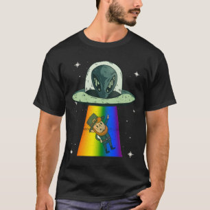 Camiseta Alienígena Leprechaun Rua. Patricks Day Irish Rain