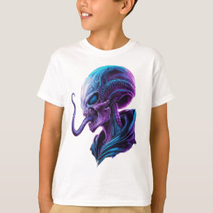 Camiseta alienígena longa e tonalizada
