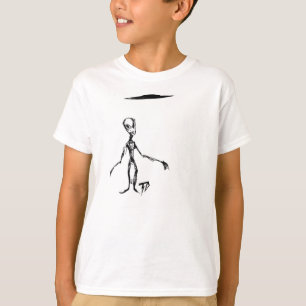 Camiseta Alienígena lunática com o UFO dos pires de vôo