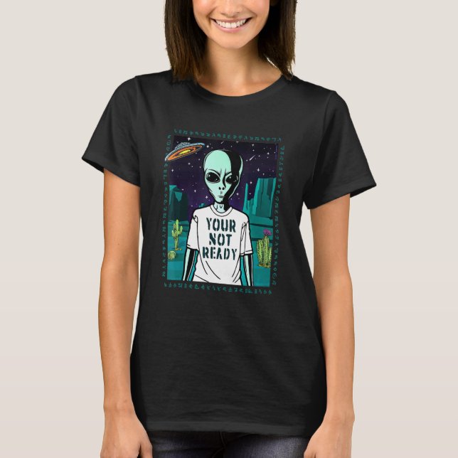 Camiseta Alienígena Não Pronta Divulgação Do Ufo (Frente)