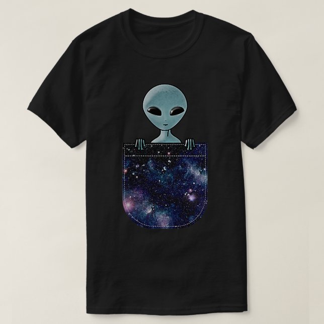 Camiseta Alienígena no bolso  (Frente do Design)