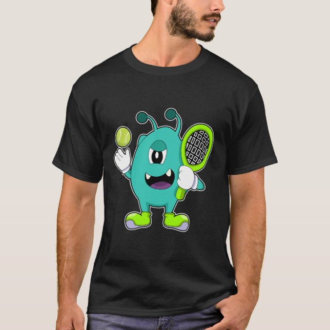 Camiseta Alienígena no Tênis com suporte Tênis (Frente)