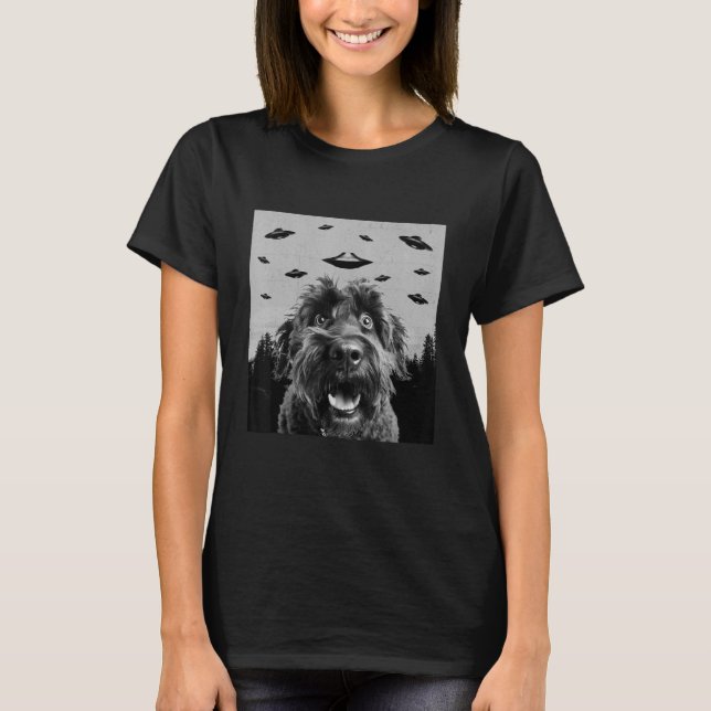 Camiseta Alienígena OFO Bouvier Des Flandres Cachorros Home (Frente)