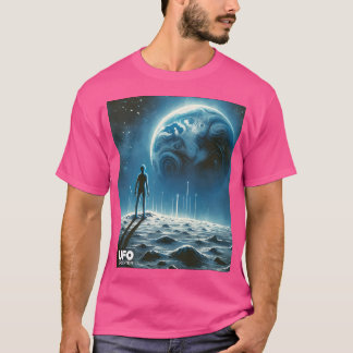 Camiseta Alienígena Olhando Para Um Planeta Desconhecido