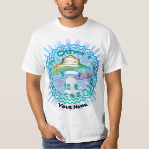 Camiseta Alienígena Outro Nome personalizado do Espaço do C