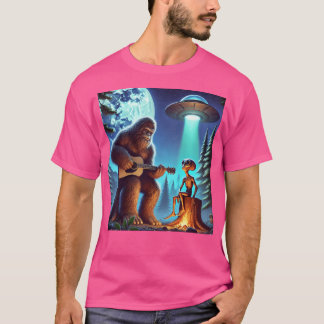 Camiseta Alienígena Pão-Grande Guitarra Sasquatch Ufo Dons 