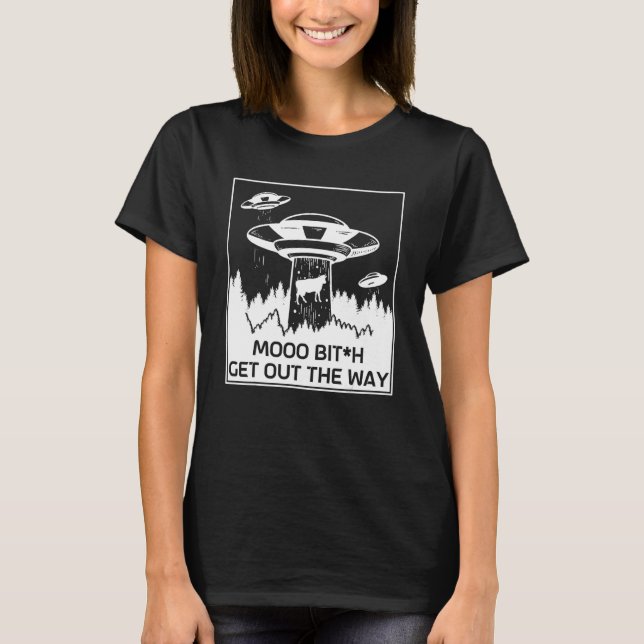 Camiseta Alienígena Para Adultos Espaços De Veículos Ufo Gr (Frente)