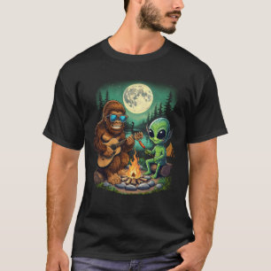 Camiseta Alienígena Pé Grande Aproveite Floresta Moonlit de
