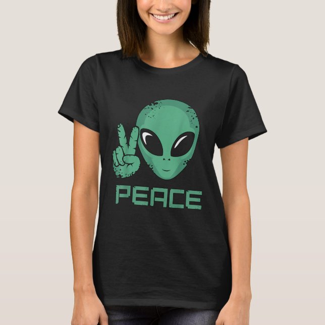 Camiseta Alienígena Peace Hippie Ufo (Frente)
