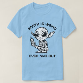 Camiseta Alienígena Preta e Branca