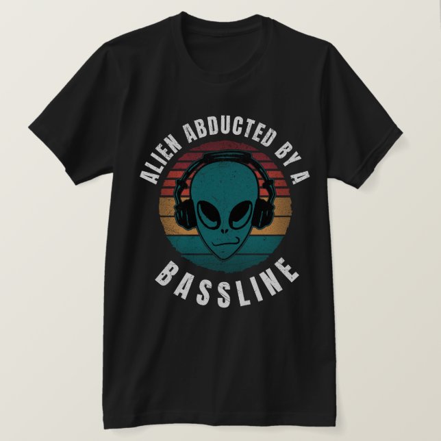 Camiseta Alienígena raptada por uma linha de base (Frente do Design)