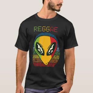Camiseta Alienígena Reggae Retro Jamaica Rasta Souvenir Ras
