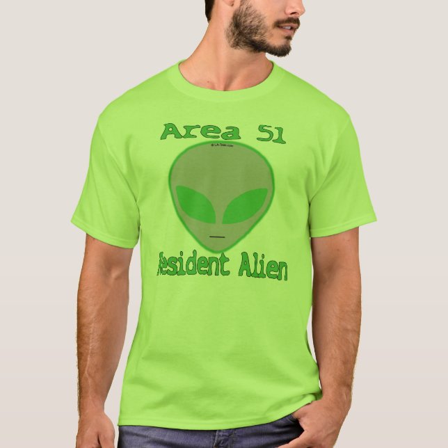 Camiseta Alienígena residente da área 51 (Frente)