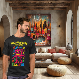 Camiseta Alienígena Rosa Néon - Criatura Funky De Arte Pop