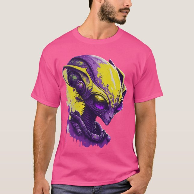Camiseta Alienígena Roxo (Frente)
