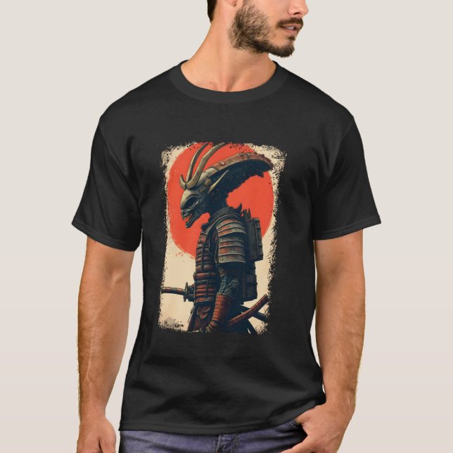 Camiseta Alienígena Samurai Tee Japonês Design Sci-Fi U (Frente)