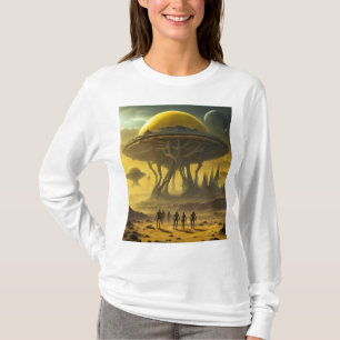 Camiseta Alienígena SciFi World View Planet Ufo Torre