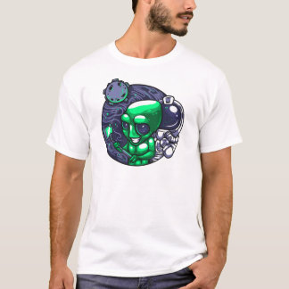 Camiseta Alienígena Selfie Snap Para Ventilador Espacial Do