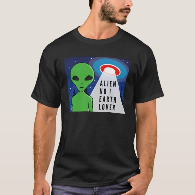 Camiseta Alienígena Sem Terra Por Adiante! Alienígena engra (Frente)