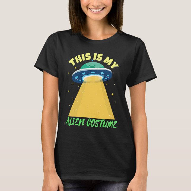 Camiseta Alienígena Simples de Halloween (Frente)