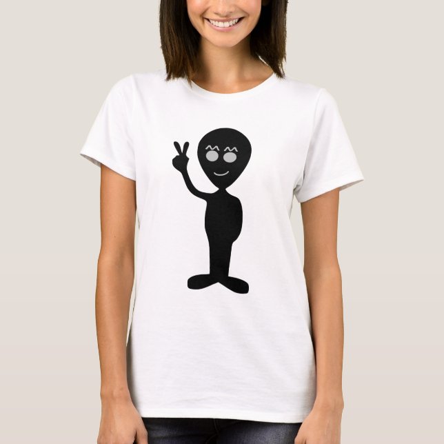 CAMISETA ALIENÍGENA SINAL DE PAZ UFO T-SHIRTS (Frente)