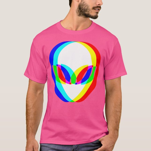 Camiseta Alienígena Trippy Vaporwave Techno Rave Edm (Frente)