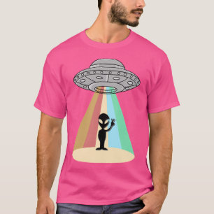 Camiseta Alienígena Ufo Desce Para A Terra