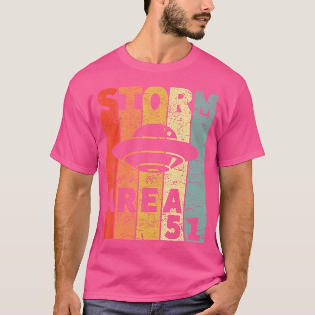 Camiseta Alienígena Ufo Hunter Storm Area 51 Raid (Frente)