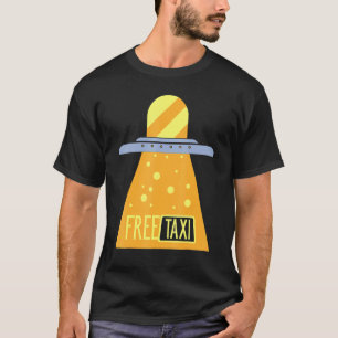 Camiseta Alienígena Ufo Space Voando Saucer Taxi Gratuito