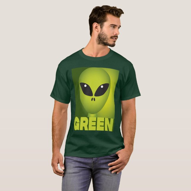 Camiseta Alienígena Verde (Frente Completa)