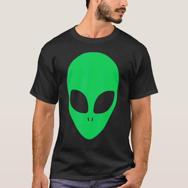 Camiseta Alienígena Verde Alienígena Estilo 90 Ufo Acredita (Frente)