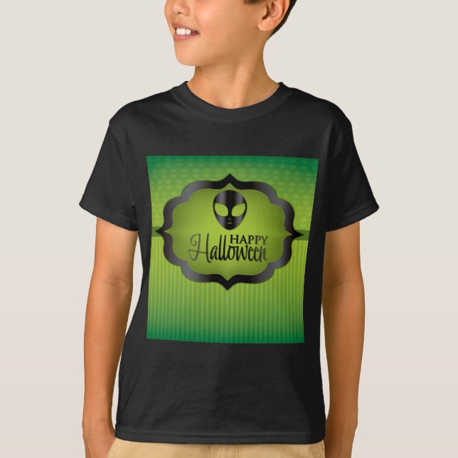 Camiseta Alienígena verde Halloween (Frente)