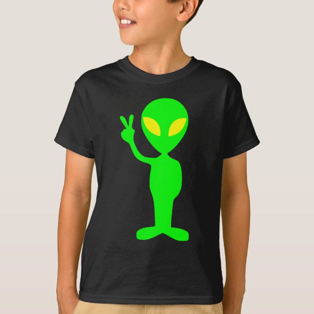 CAMISETA ALIENÍGENA VERDE PEQUENA (Frente)