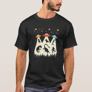 Camiseta Alienígena Vintage Abdução Rex Loch Ness Bigfoot F