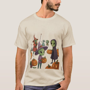 Camiseta Alienígenas Celebram Halloween na Terra – Fantasia