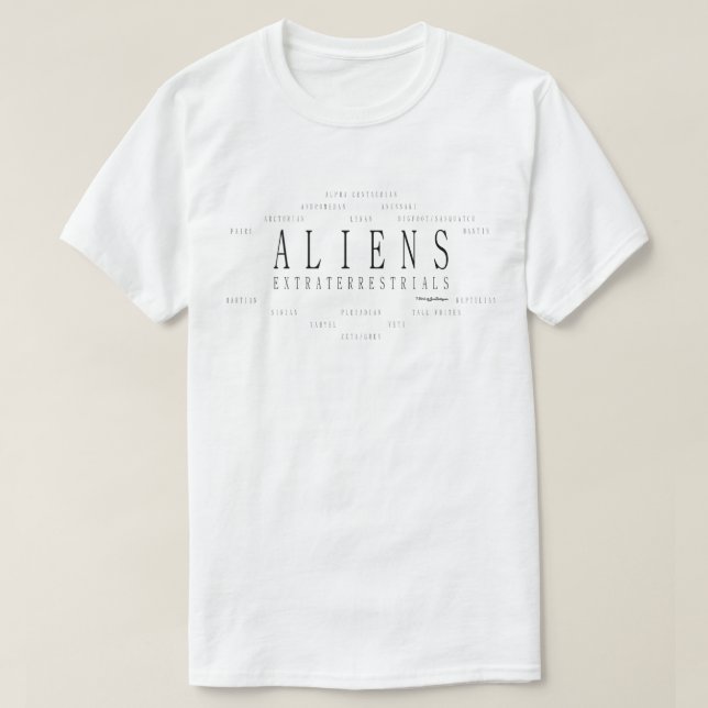 Camiseta Alienígenas Extraterrestres (Frente do Design)