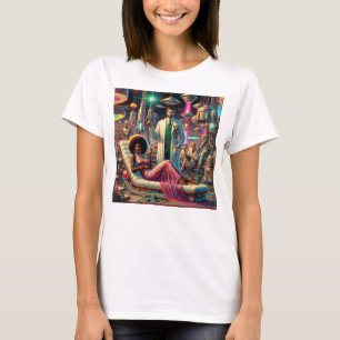 Camiseta Alienígenas Vintage de Ficção Científica