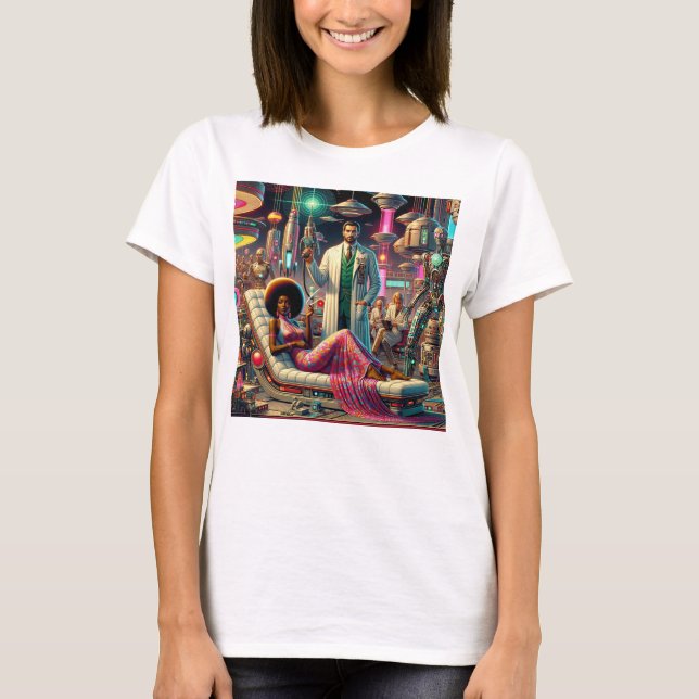 Camiseta Alienígenas Vintage de Ficção Científica (Frente)