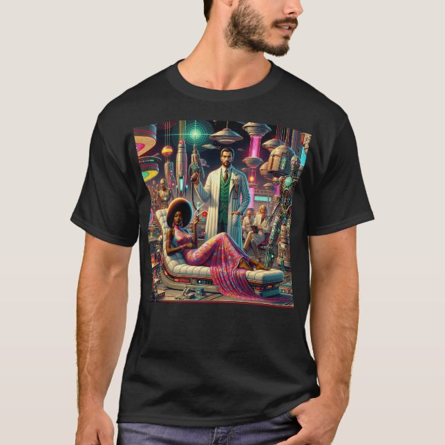 Camiseta Alienígenas Vintage de Ficção Científica (Frente)