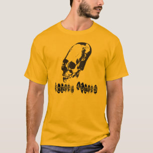 Camiseta Aliens antigos - t-shirt alongado do crânio