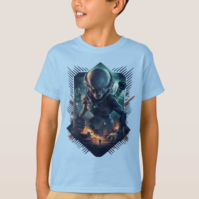 Camiseta aliens avançados (Frente)