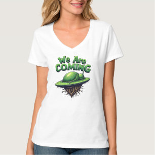 Camiseta aliens chegando