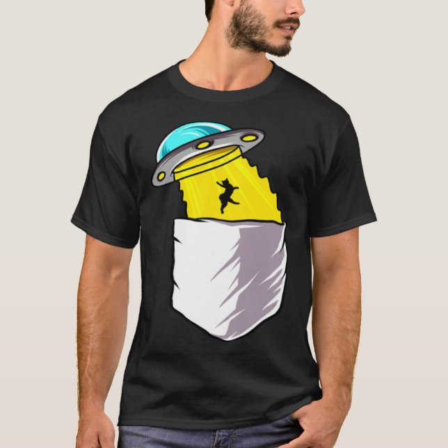 Camiseta Aliens Cryptozoology Abduction  Cute Pocket Style (Frente)