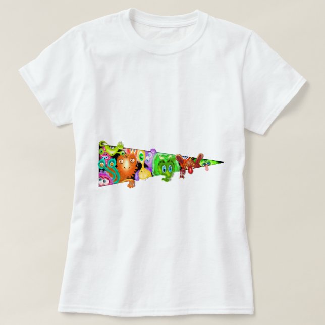 Camiseta Aliens curiosos T-Shirt engraçado (Frente do Design)