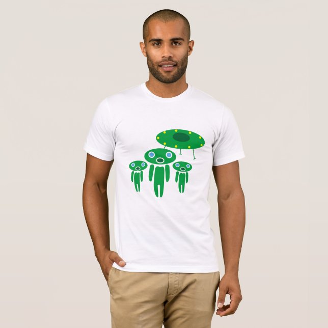 Camiseta Aliens de chegada (Frente Completa)
