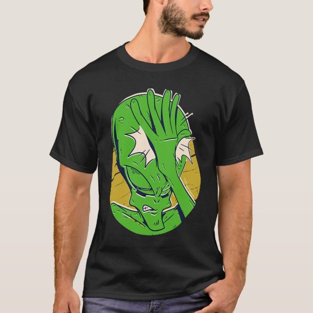 Camiseta aliens de espaço de Alienígena (Frente)