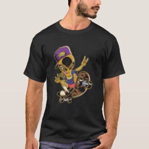 Camiseta aliens de espaço de alienígena ufo skate